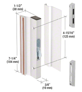 CRL Aluminum Hook-Style Surface Mount Handle 4-15/16" Screw Holes