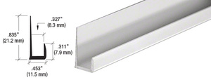 CRL Satin Anodized Standard Aluminum 5/16" J-Channel