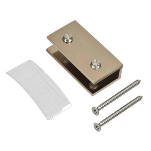 CRL Polished Nickel No-Drill Fixed Panel Glass Clamp