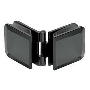 CRL Matte Black Adjustable Beveled Glass-to-Glass Clamp