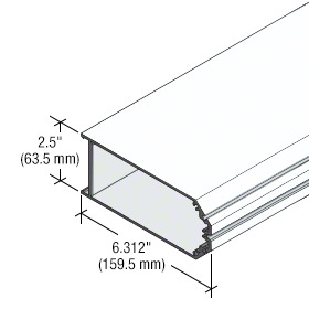 CRL-U.S. Aluminum White KYNAR® Paint 90 Degree Outside Corner Mullion for StormWall XL