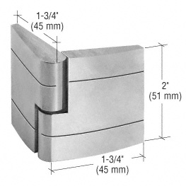 CRL Brushed Stainless Right Hand UV Designer Glass-to-Glass Hinge