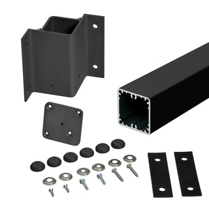 CRL Matte Black 42" 200, 300, 350, and 400 Series 90 Degree Inside Fascia Mounted Post Kit