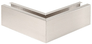 CRL Brushed Stainless 12" 90º Mitered Corner Cladding for B7 Base Shoe