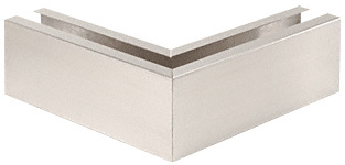 CRL Brushed Stainless 12" 90º Mitered Corner Cladding for W5B Series Windscreen and Smoke Baffle Base Shoe
