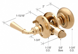 CRL Brass Screen and Storm Door Mortise Lock With 1-3/4" Backset