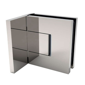 CRL BELLAGIO Pendeltürband, 90° Glas-Glas, Abdeckplatten, einstellbar