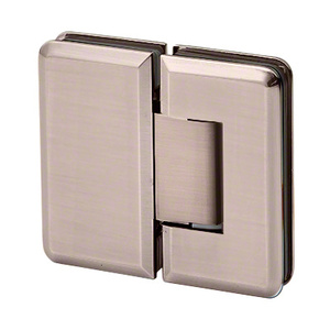 Brushed Pewter 180° Glass-to-Glass Adjustable Majestic Series Hinge