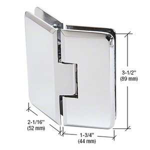 CRL Polished Chrome Petite 135 Series 135 Degree Glass-to-Glass Hinge