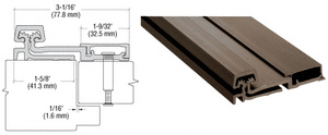 CRL Dark Bronze Anodized 150 Series Heavy-Duty Full Surface Continuous Hinge - 83"
