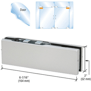 CRL Satin Anodized Adjustable European Top Door Patch Fitting