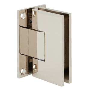 CRL Polished Nickel Victoria Series Wall Mount Full Back Plate Hinge