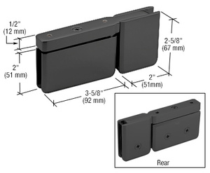 CRL PPH07MBL Top or Bottom Mount Prima Pivot Hinge with Attached U-Clamp