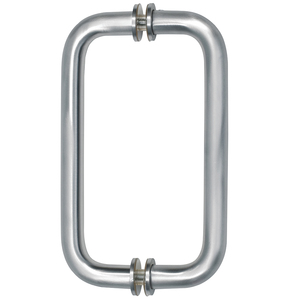 CRL Brushed Satin Chrome 8" BM Series Tubular Back-to-Back Pull Handle