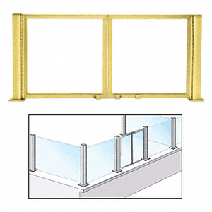 CRL Brite Gold Anodized Wicket Frame for Partition Posts