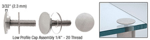 CRL Brushed Stainless Low Profile Cap Assembly for 3/4" Standoff Bases
