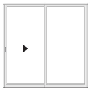 CRL-U.S. Aluminum White KYNAR® Paint Series 2000 Multi-Panel 48" x 96" Narrow Stile Sliding Entrance Door