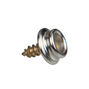 CRL Nickel on Brass Clinch with Phillips Head Wood Screw Upholstery Fasteners - 3/8" Stud Length