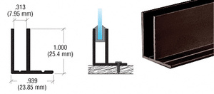 CRL Duranodic Bronze Fixed Glass Frame