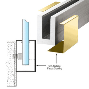 CRL Polished Brass Outside Fascia Cladding 120" Long - B5S Series