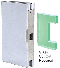 CRL Brushed Stainless 6" x 10" Center Lock Glass Keeper