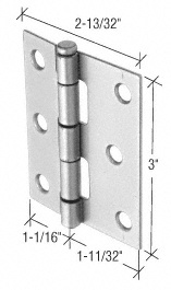 CRL Gray 2-13/32" Storm and Screen Door Replacement Hinge