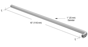 CRL Clear Anodized Astral Push Bar for 48" Door