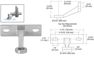 CRL Brushed Stainless Heavy-Duty Spider Fitting Single Arm Wall Mount Frame