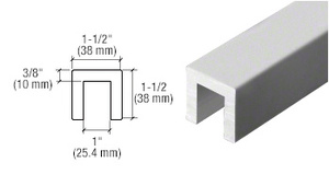CRL-Blumcraft® Satin Anodized 3243 Series 1-1/2" x 1-1/2" Extruded Aluminum Cap Rail