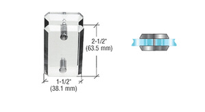 CRL Clear Acrylic 180º Mall Glass Clamp