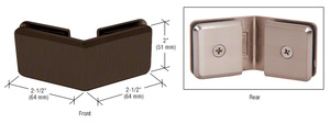 CRL Brushed Bronze Beveled 135º Glass-to-Glass Clamp