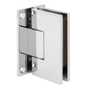 CRL Polished Chrome Victoria 5 Degree Pre-Set Wall Mount Full Back Plate Hinge