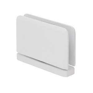 CRL White with Chrome Accent Screws Prima 01 Series Top or Bottom Mount Hinge