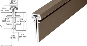 CRL Dark Bronze Anodized 83" Roton 112 Series Concealed Leaf Continuous Hinge