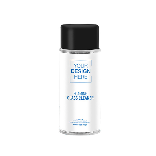 CRL PR0360 4oz Private Label Foaming Glass Cleaner Black Cap - 50 cases