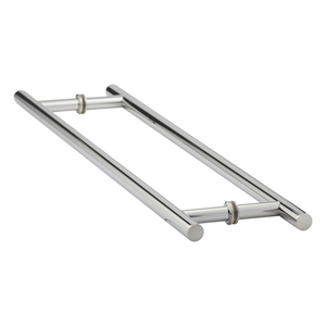 Polished Stainless Steel 18" Back to Back Ladder Pull Towel Bar