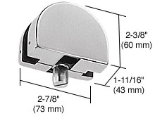 CRL Brushed Stainless PTH Series Top Transom Pivot Patch Fitting