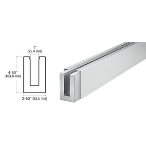 CRL B5S Square Satin Anodized Custom Base Shoe Undrilled for 1/2" Glass