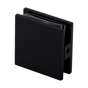 Matte Black 2" x 2" (51 x 51 mm) Wall Mount Designer Series Glass Clip