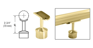 CRL Polished Brass Straight Saddle for 1-1/2" Tubing