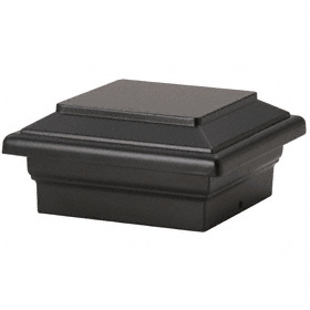 CRL Flat Black Titan Series 4" x 4" Decorative Post Cap