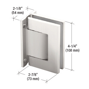 CRL Satin Nickel Vernon Wall Mount Full Back Plate Hinge