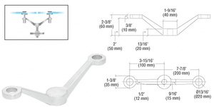 CRL Polished Stainless Regular Duty Spider Fitting Double Arm Column Mount