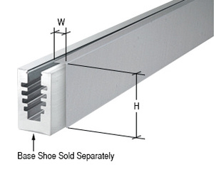 CRL Brushed Stainless Straight Cladding for B5A Series Surfacemate® Base Shoe