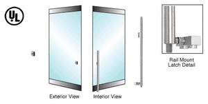 CRL-Blumcraft® Brushed Stainless Left Hand Reverse Rail Mount Keyed Access "Z" Exterior Bottom Securing Deadbolt Handle