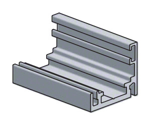 CRL Fallbrook Satin Anodized Fixed Profile Frame for Floor, Wall, and Ceiling