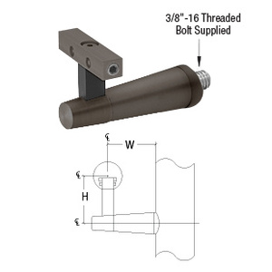 CRL-Blumcraft® Pacific Series Dark Bronze Anodized Aluminum Post Mounted Hand Rail Bracket