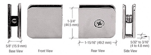 CRL Satin Nickel Oversized Fixed Panel U-Clamp