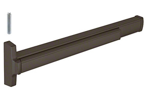 CRL 36" Jackson® Model 2086 with Impact Kit Concealed Vertical Rod Panic Exit Device Left Hand Reverse Bevel Fits 3/0 x 7/0 Door Dark Bronze Finish
