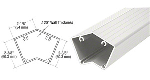 CRL Oyster White 200, 300, 350, and 400 Series 36" 135 Degree Fascia Mount Post Only